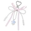 Elegant Heart Bowknot Love Charm Portable Keychain Charm Sturdy Pendant for Handbags Perfect for Daily Use Gifting