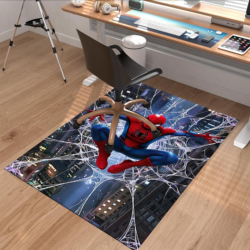 Spiderman Web Carpet For Playroom Bedroom Living Room Sofa Home Decorkids Game Area Rug Nonslip Floor Mat