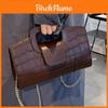 Crocodile Pattern Pu Evening Clutch Bag With Zipper Lock For Ladies
