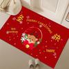Non-Slip Christmas Cartoon Floor Mat for Entryway, Living Room, and Bathroom