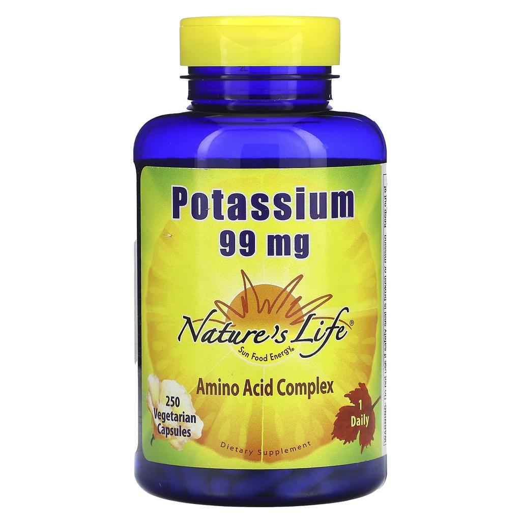 Nature'S Life, Potassium, 99Mg, 250 Veggie Caps