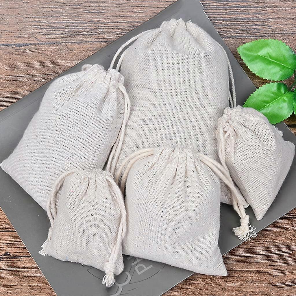 Pack of 30 8 X 10 Cm Cotton Bags with Drawstring Reusable Small Cotton Bags Gift Bags for Wedding Party DIY Craft Christmas Less