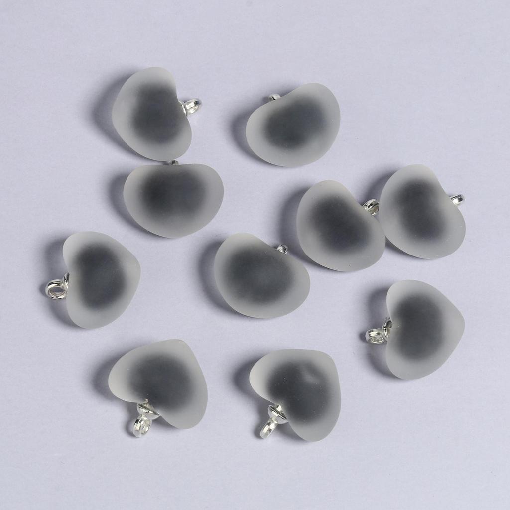 10 sztuk Matowe Akrylowe Serce Luźne Kamienne Koraliki Do Tworzenia Biżuterii Diy Ręcznie Wisiorek(rozmiar:19x18mm)