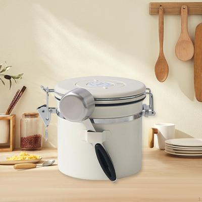 Coffee Canister Airtight Storage Container, Stainless Steel Canisters Kitchen Jar for