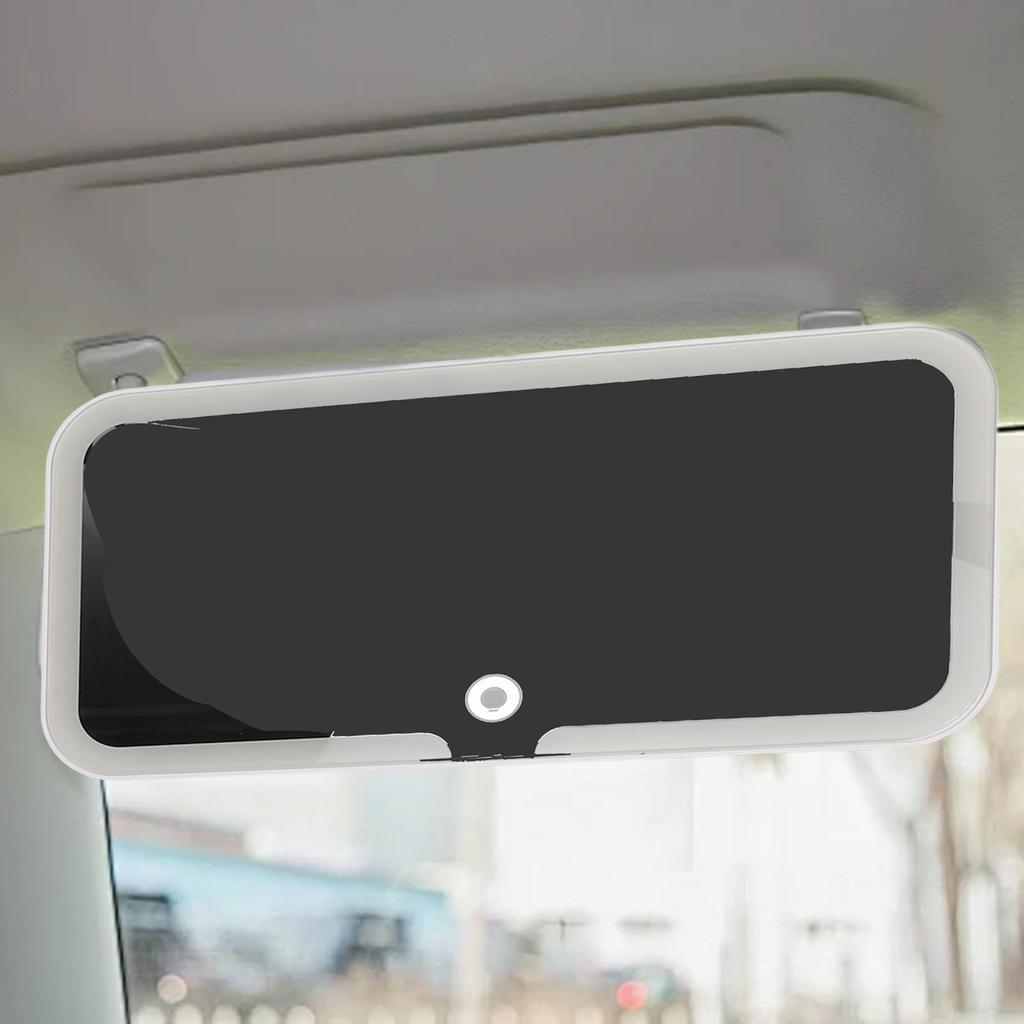 Car Sun Visor Vanity Mirror USB Rechargeable 3 Light Modes Universal Car LED Light Makeup Mirror for Car Truck SUV