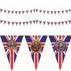 Patriotic Red Flag 90x150cm British King Charles Coronation Spring Yarn Material