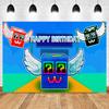 Steal N Catch The Brainrot Birthday Party Decorations Number Balloon Cake Topper Popular Game Background Party Supplies Kid Gift