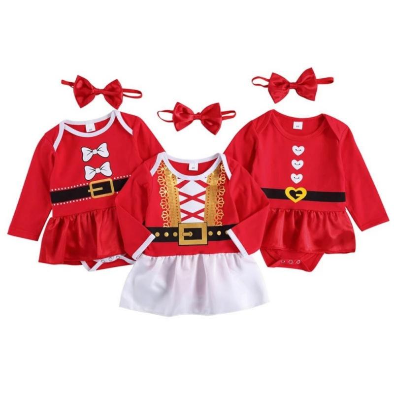 

Baby Girl s Long Sleeved Romper Christmas Toddler Jumpsuit Infant Romper 90