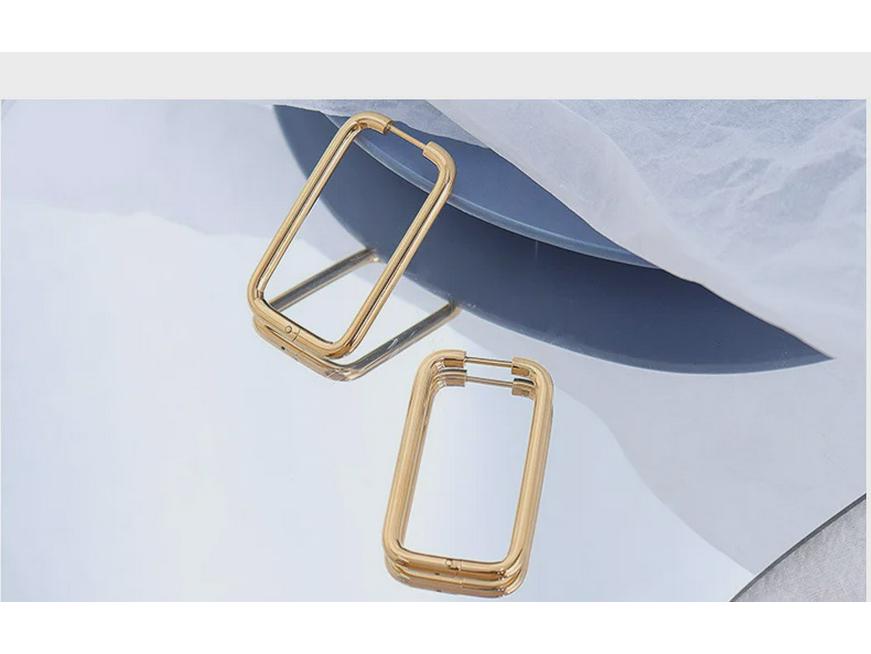 Exquisite Titanium Steel 18K Gold Niche Design Fashion Earrings