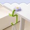 Portable Bag Hook Flower  Plastic Table Hook Purse Handbag Travel Bag Organizer Holder Office Decor Plastic Desk Side Hooks