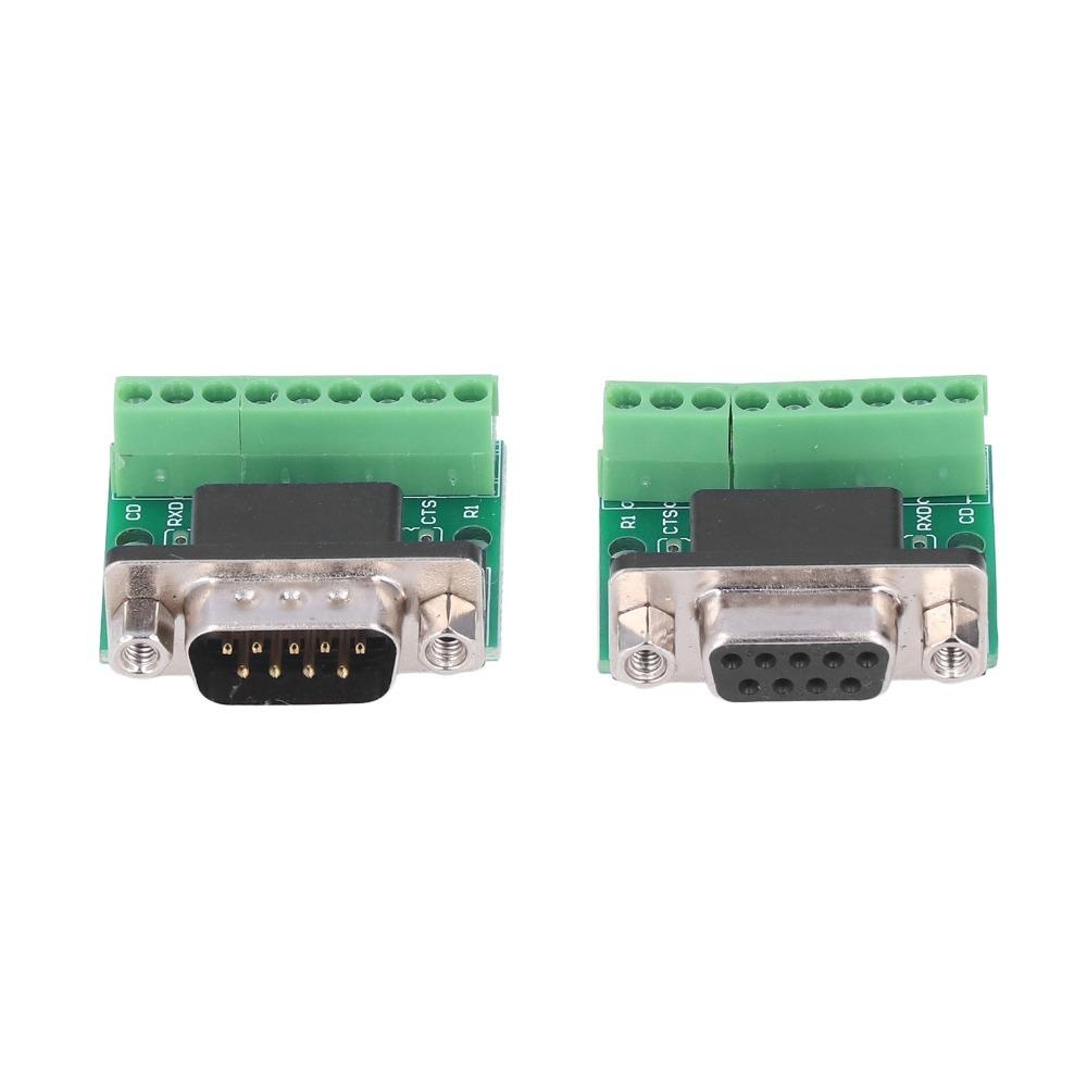 Screw Terminal DB9 Connector Adapter Breakout Connector for RS232 RS485 Electronic Component