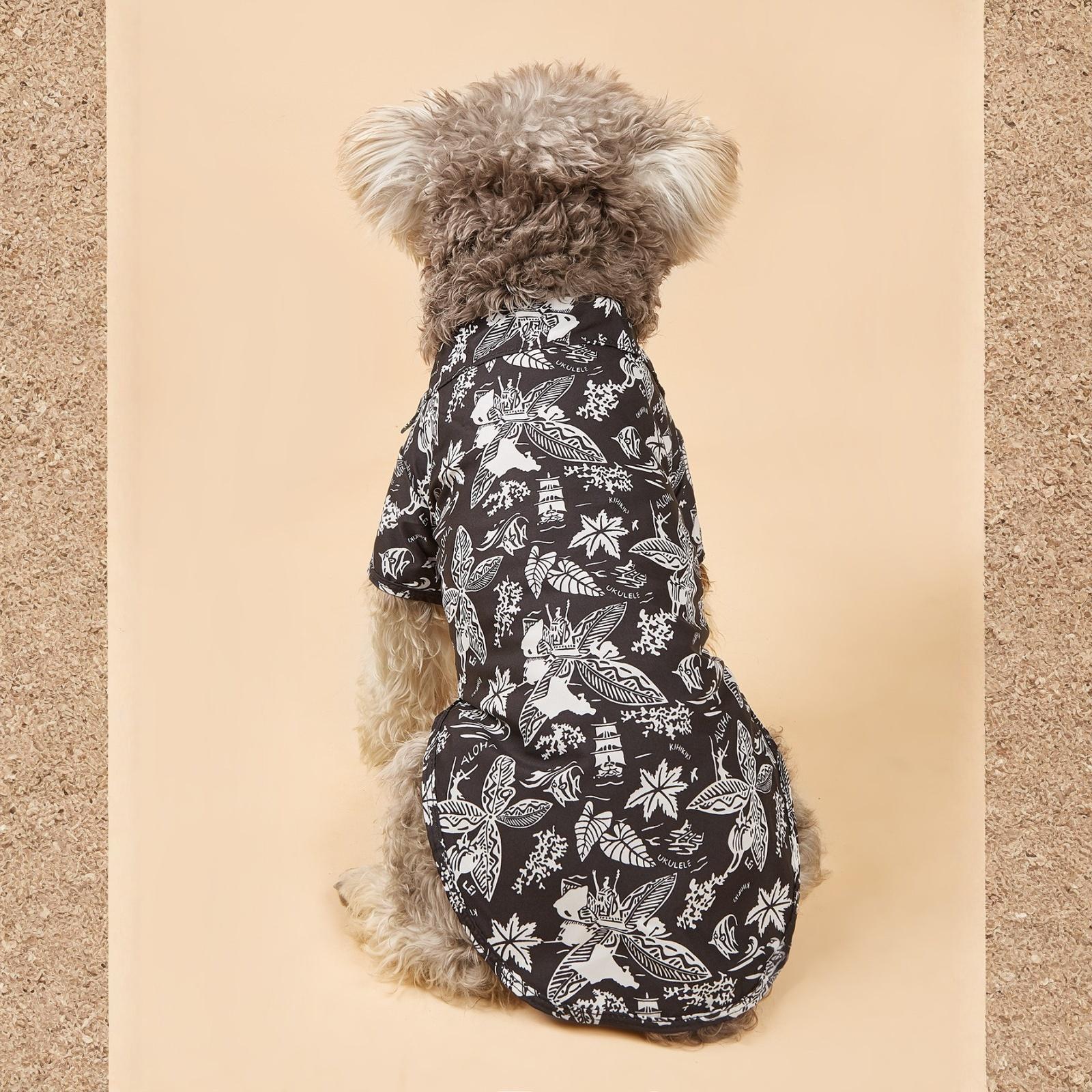 

Принт Все Сезоны Жилет Блуза для Маленькой Средней Собаки L чёрный