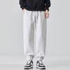 Ins Solid Color Simple Trendy Brand Tied Feet Nine-point Pants Sweatpants Men's Loose and Comfortable Elastic Waist Sports Casual Pants