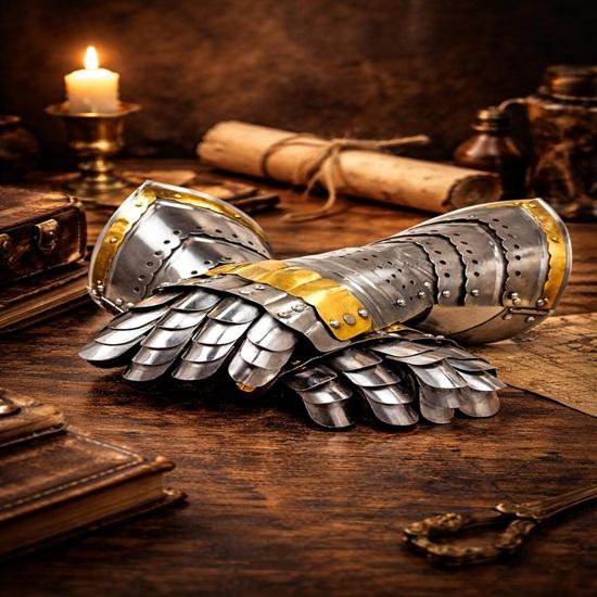 Handcrafted Steel Knight Gauntlets Medieval Gothic Cosplay Armor Gloves