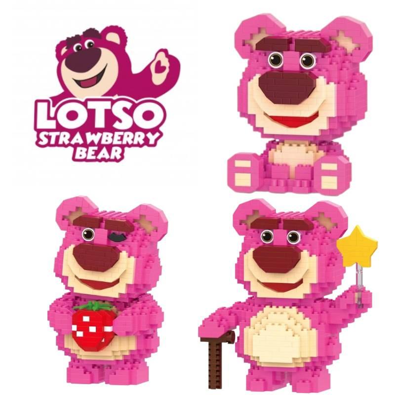 Strawberry Bear Microblock Diamond Bricks