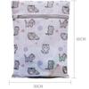 Cat Print Washing Bag Large Capacity Storage Bags Convenient Laundry Basket  Household