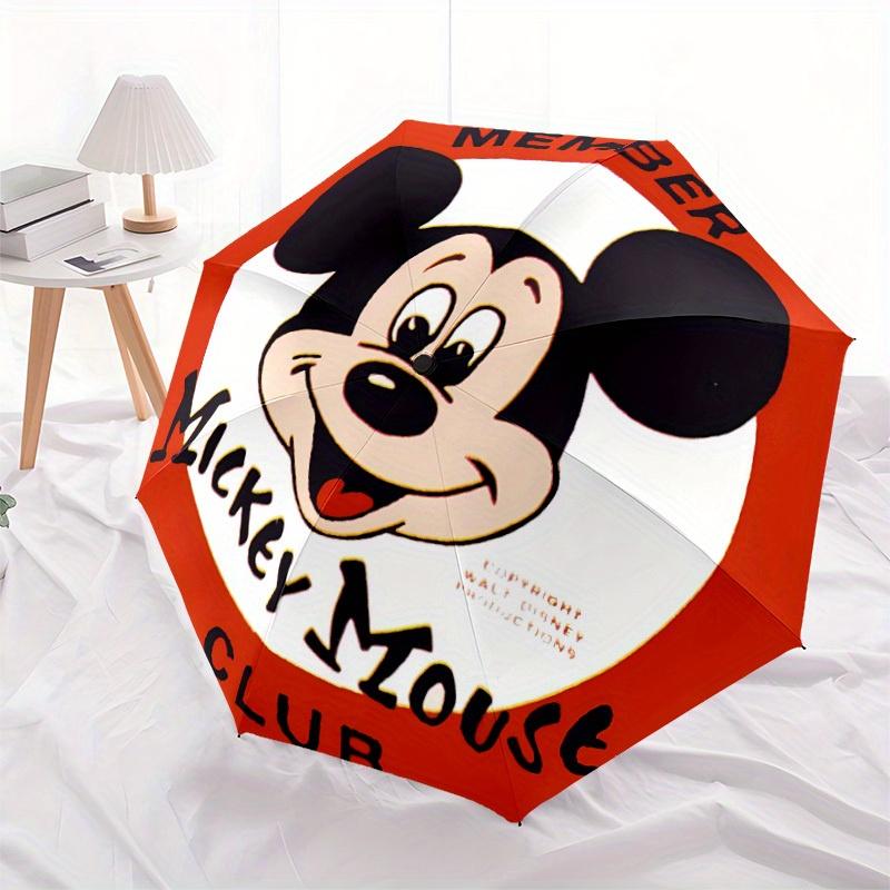 1pc Mickey Mouse Folding Umbrella - Compact Travel Umbrella with 8-Rib Design, Thickened And Reinforced Umbrella Frame yy250728033