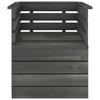 Garden Armchair Solid Pine Wood Dark Grey