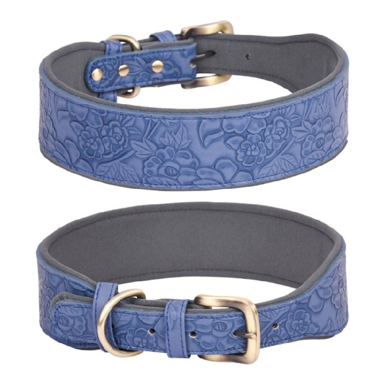 Leather Collar Wide Dog Collars Comfortable Padded Collar for Medium Small Dogs