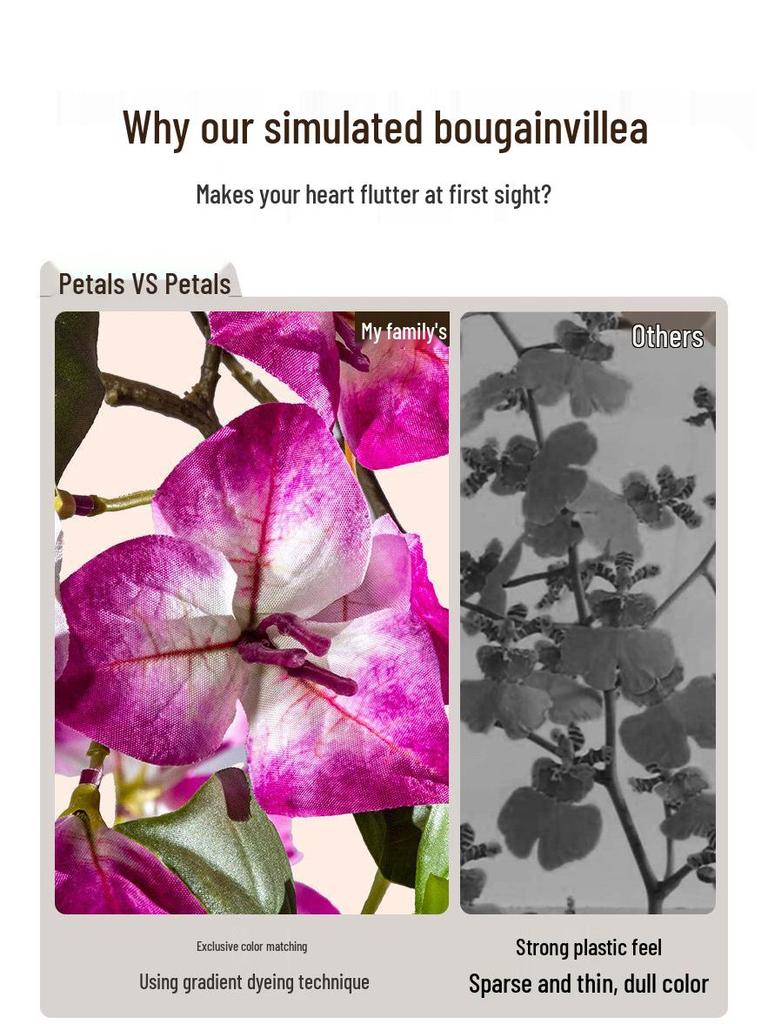 Large Artificial Bougainvillea Tree for Indoor Decoration - Potted Fake Cherry Blossom Plant Ornament