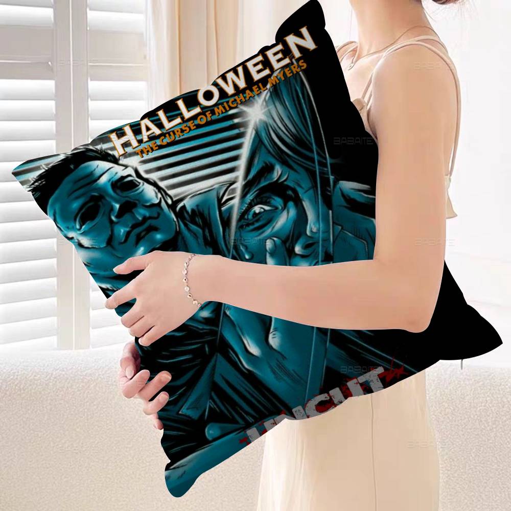 Halloween Michael Myers Cushion Cover Pillowcase Upholstery Sofa Throw Pillow Home Decor Pillowcas