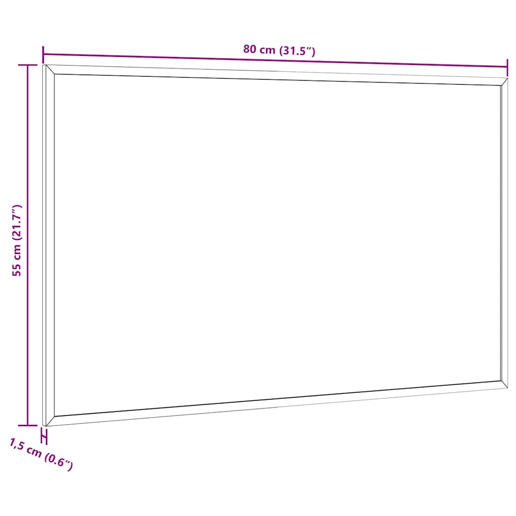 Tablica Magnetyczna Z Ramą Z Litego Drewna Sosnowego 80X55 Cm