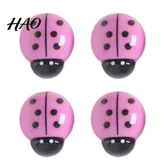 Office Cabinet Decor 4Pcs 3D Ladybug Refrigerator Magnet, Mini Ladybird Resin Fridge Magnets Decorative Memo Note Holder for Kitchen Whiteboard Kit