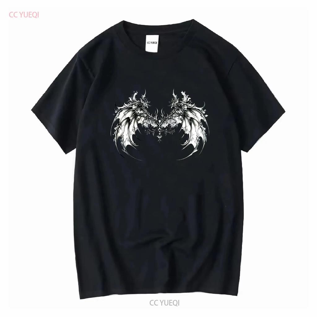 Cyber Sigil Angel Wings T Shirt Gothic Clothes Sigilism Goth Agel Y2K Grunge Trad Whimsigoth Long or Short Sleeves Vintage