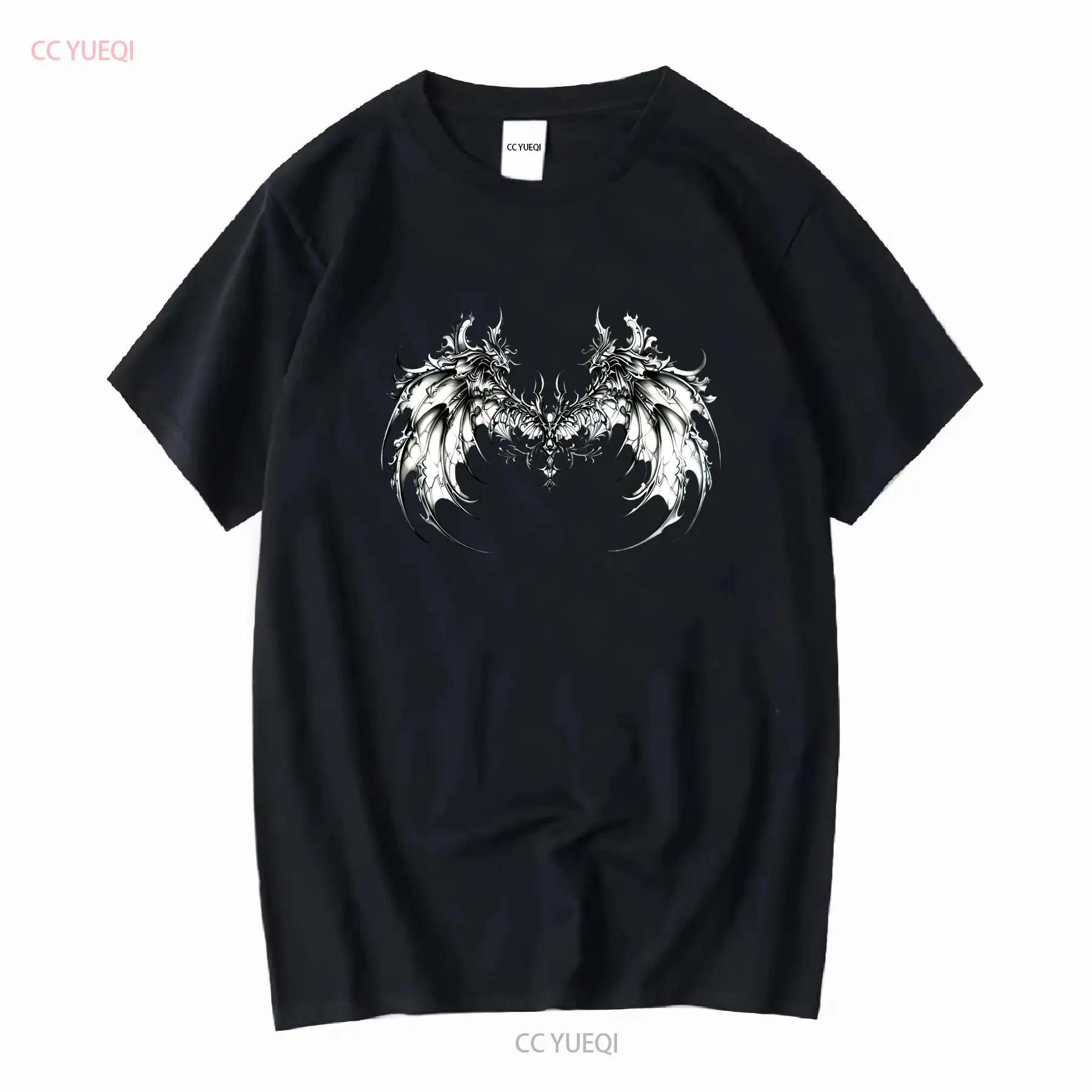 Cyber Sigil Angel Wings T Shirt Gothic Clothes Sigilism Goth Agel Y2K Grunge Trad Whimsigoth Long or Short Sleeves Vintage S разноцветный