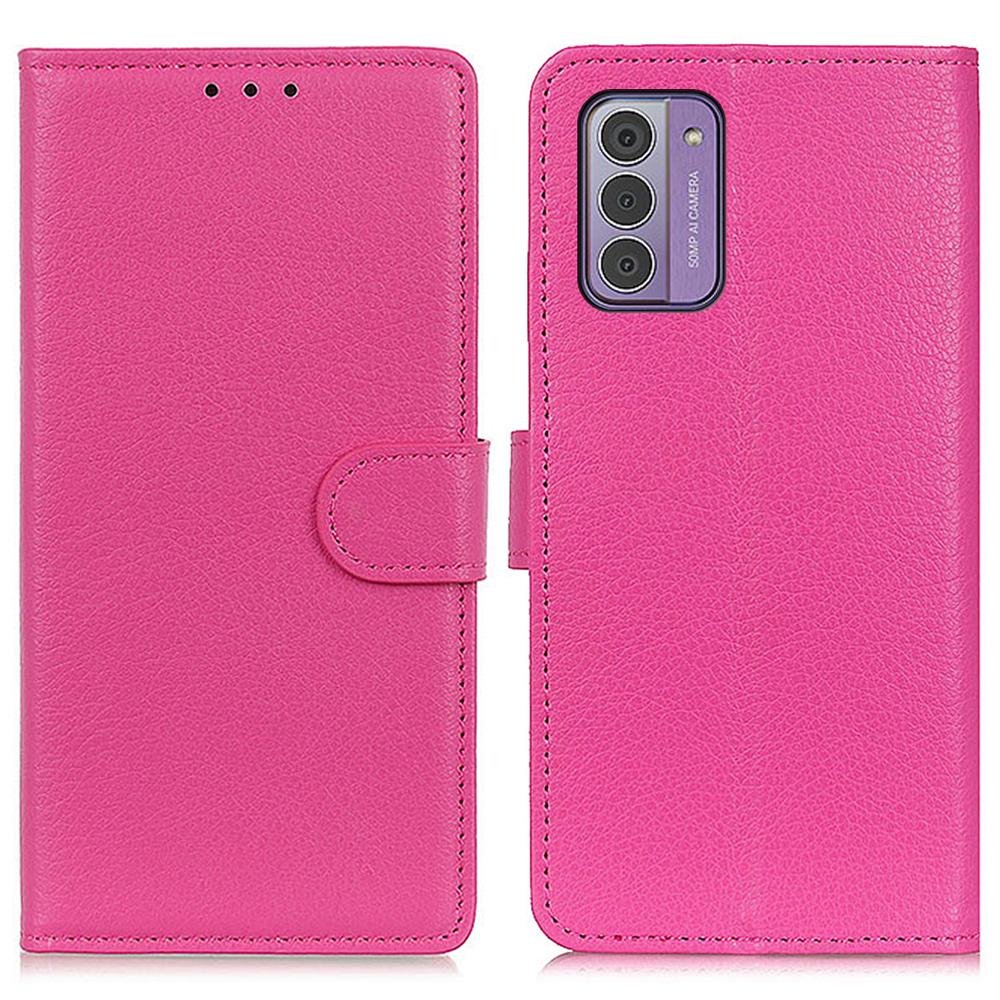 

For Nokia G42 Litchi Texture Protective Stand Cover PU Leather Wallet Phone Case Rose