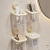 Multi-Functional Toothbrush Storage Rack Plastic Bathroom Shelf Storage Box  Bathroom