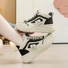Wysokie Buty Sportowe Damskie na Grubym Spodzie Zwiększające Wzrost na Wiosnę/Jesień