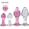 Small Pink Heart Glass Butt Plug – Beginner Anal Toy for Women and Couples