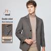 Hodo Men's Luxury Wool Blend Double-Faced Short Coat