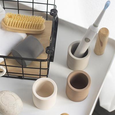 Kieselgur Zahnbürstenhalter Becher Zahnpasta Make-up-Pinsel Rasierer Halter Badezimmer