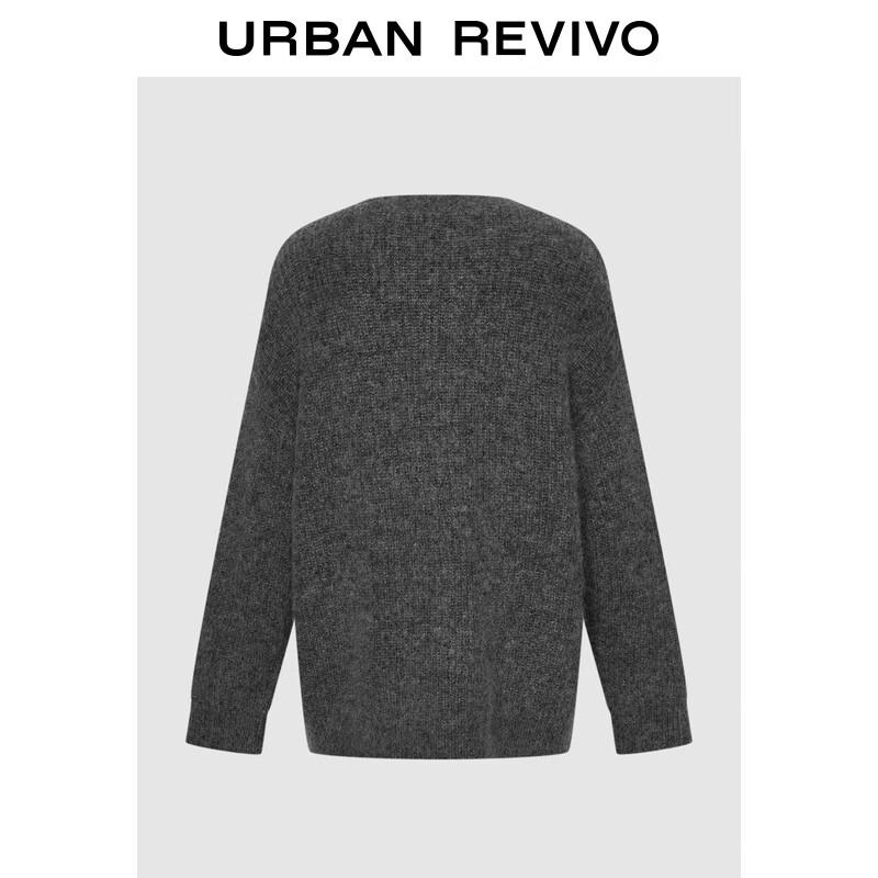 UR2025 Women's Elegant Faux Two-Piece Spliced Lace Knitted Cardigan