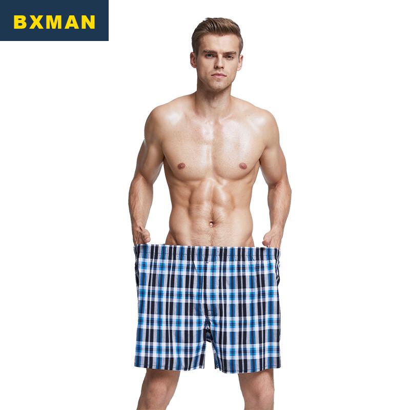BXMAN Men's Plus Size Cotton Woven Boxer Briefs