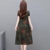 Elegant Xiangyun Satin Midi Dress for Mature Women - Fashionable Summer Wear