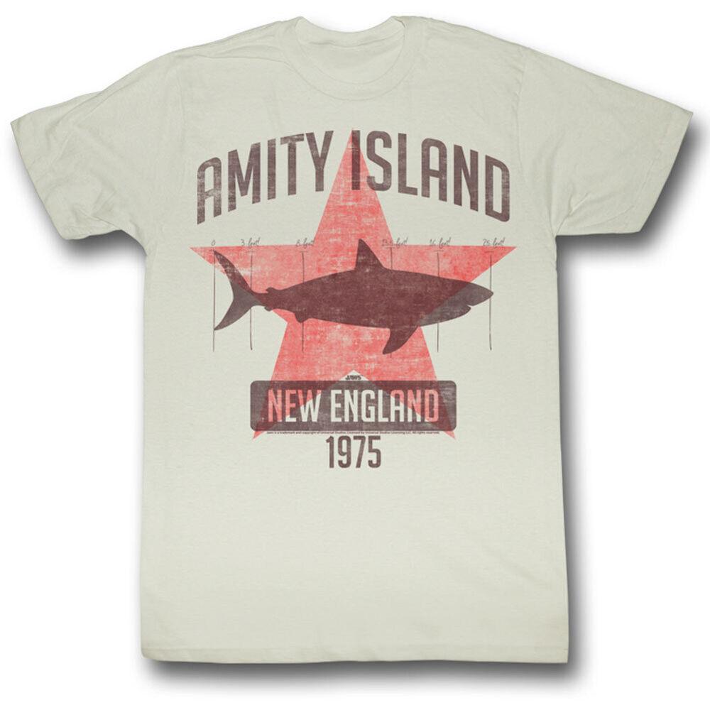 

Jaws Jawstar Slim Fit Vintage White Unisex T-shirt