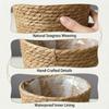 Handwoven Jute Rope Planter Set Indoor Decorative Plant Pot with Plastic Liner for Home Office Garden Use 2 Pack