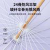 New 24-bone gradual change umbrella bamboo handle bumping cloth fabric wind-resistant printing straight rod umbrella