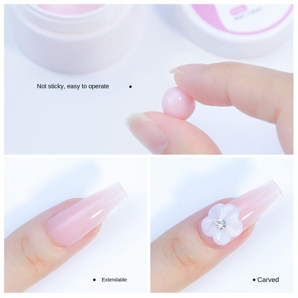 15ml Non-stick Building Gel Nail Extension Soild Gel White Clear Pink Nail Art Gel Nail Prolong  Construction Extend Glue YSL