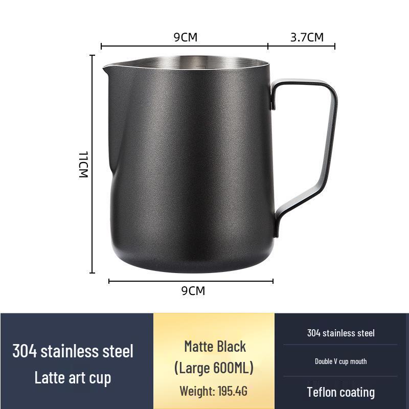 Stainless Steel 304 Milk Frothing Pitcher with Scale - Coffee Latte Art Cup and Milk Frother Jug