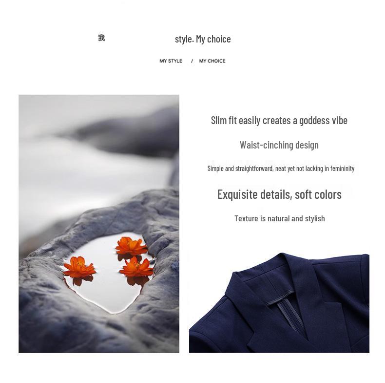 Women's High-End British Style Summer Suit Set - Professional Workwear for Sales Managers