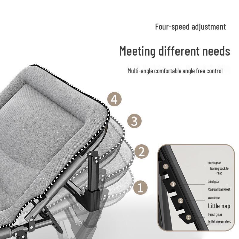 Folding Recliner Bed: Portable Nap Backrest for Single User