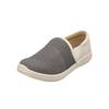 Pansy PS1416 Pansy Hearts Slip-on Shoes for Women, 4E Width, Antibacterial and Deodorizing, 24.5cm, Gray