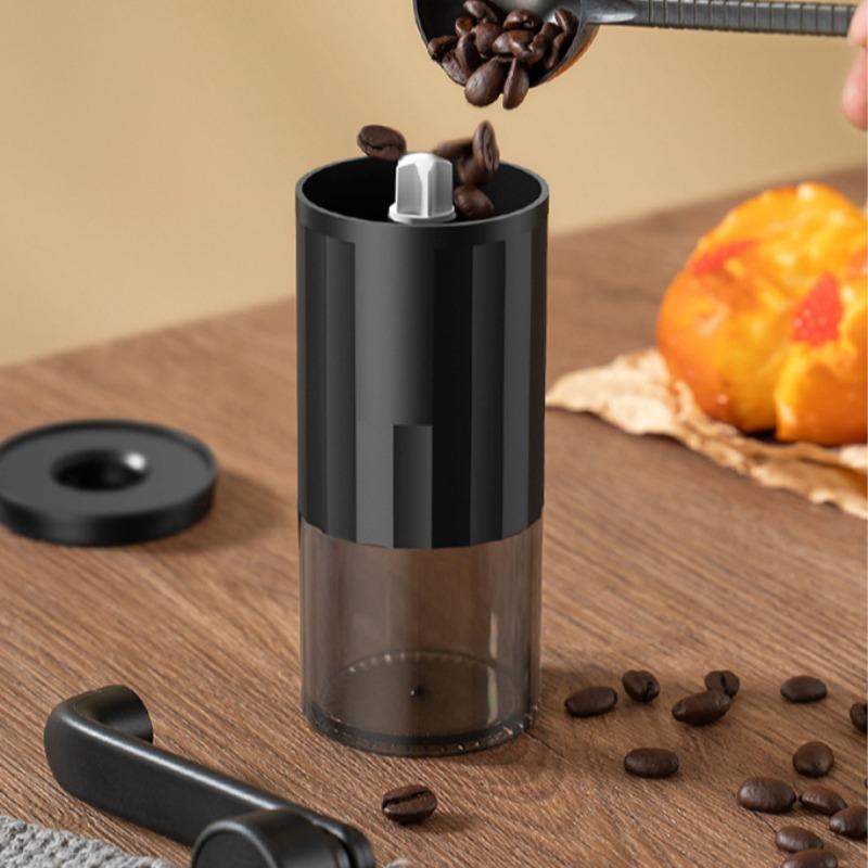 1pc New Hand Cranked Coffee Grinding Device Portable Lightweight Handheld Bean Mill for Home & Travel Manual Coffee Grinder