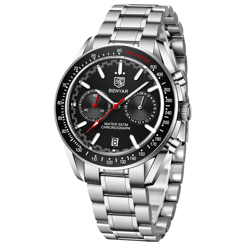 Benyar BY-5194 Men's Multifunctional Chronograph Waterproof Luminous Quartz Watch