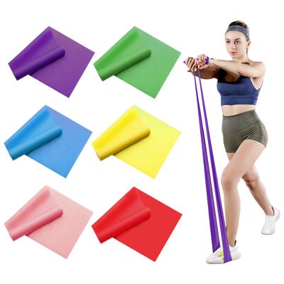 Yoga Pilates Widerstand Band Lange Training Stretch Bands für Physiotherapie Unterkörper Hause Kraft Elastische Übungsbänder