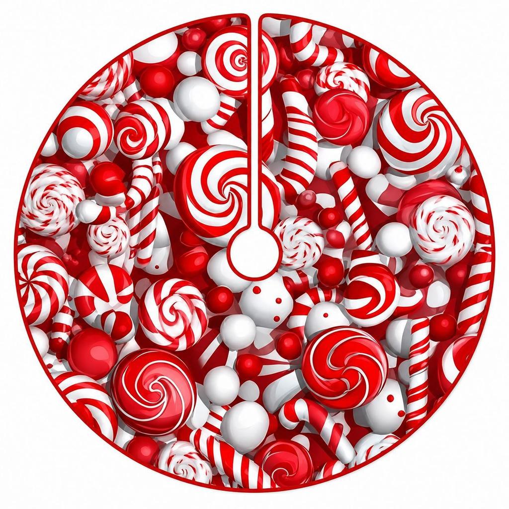 Christmas Tree Skirt Printed Holiday Tree Base Cover Festive Party Home Decoration